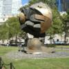 The Sphere from the WTC Towers Plaza- now in Battery Park