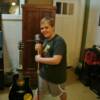 Holding the mic that Elvis held!