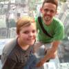 In the glass balcony on the skydeck of the Willis (Sears) Tower, waaaayyyy up there...