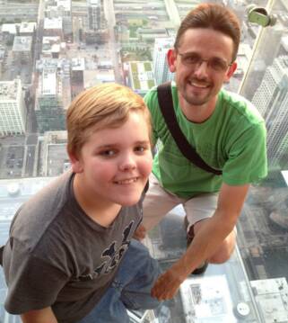 High above Chicago